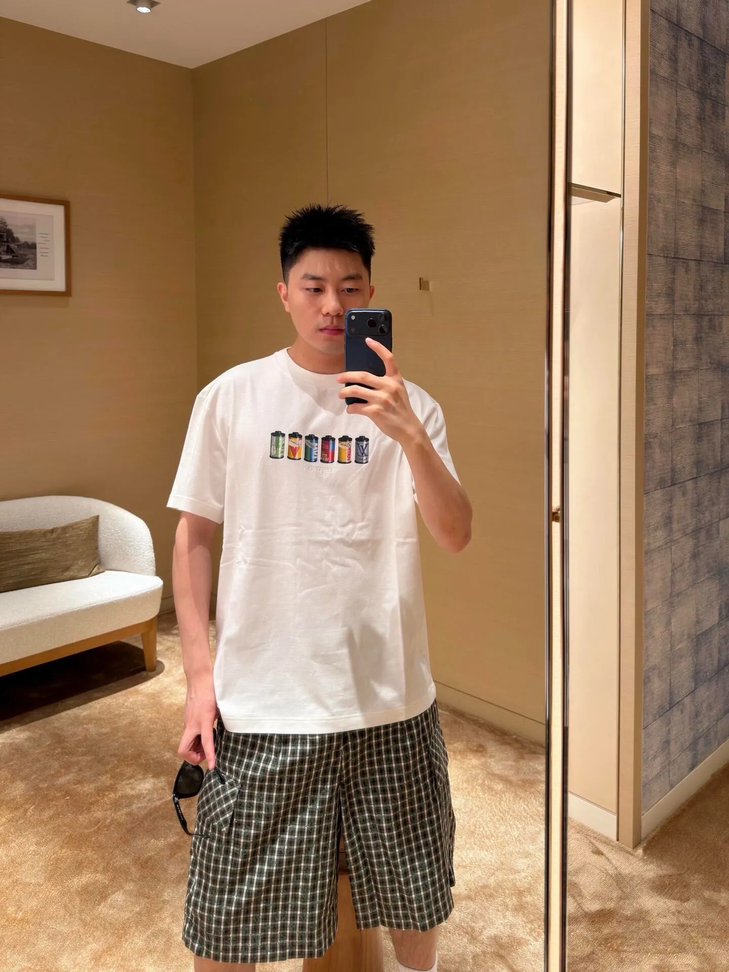 Louis Vuitton/Louis Vuitton Film Jar Printed Short Sleeves